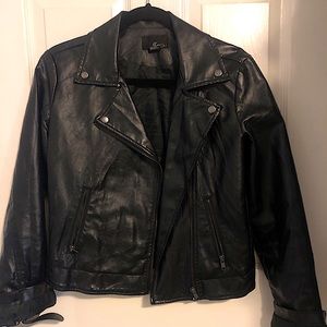 Faux Leather Moro Coat